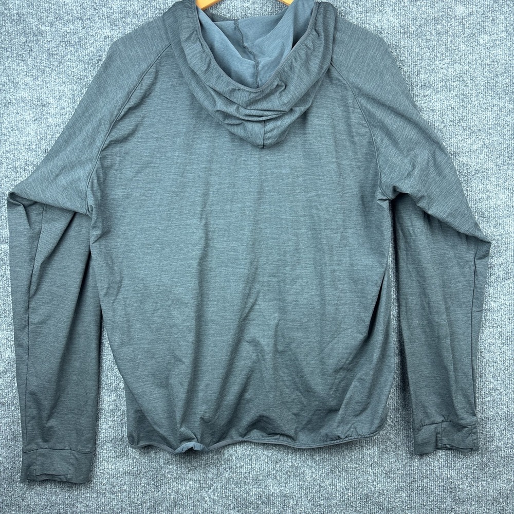 Uniqlo Dry-Ex Lightweight Athletic Jacket Full Zip Mens Large Gray Hooded Baggy - Picture 5 of 8